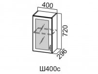 Шкаф навесной со стеклом 400 Ш400с-720 720х400х296мм Прованс